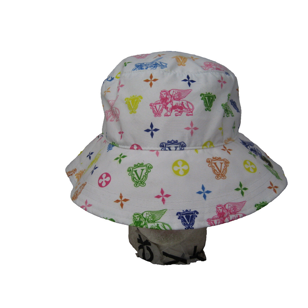 Vintage Venetian Womans bucket Hat Adult One Size Las Vegas Casino white pink